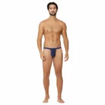 Men's Nylon String Side Briefs Underwear (Blue)