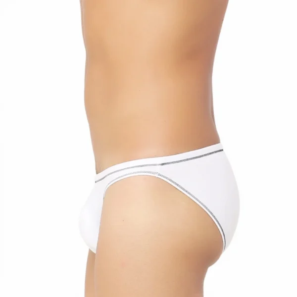 Men's Bamboo Spandex Briefs Underwear (White)
