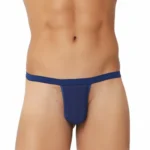 Men's Nylon String Side Briefs Underwear (Blue)
