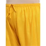 Women's Plus Size Flared Fit Viscose Rayon Palazzo Trousers (Yellow)
