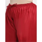 Women's Plus Size Flared Fit Viscose Rayon Palazzo Trousers (Maroon)