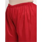 Women's Plus Size Relaxed Fit Viscose Rayon Palazzo Trousers (Red)