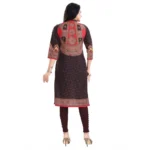 Women's 3/4th Sleeve Cotton Blend Tunic Long Kurti (Multicolor)