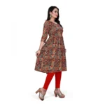 Women's Rayon Foil Printed Straight Kurti (Multi Color)