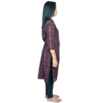 Women's Sambalpuri Certified Handloom Pure Cotton Straight Kurti (Brown)