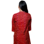 Women's Sambalpuri Certified Handloom Cotton Straight Kurti (Maroon)