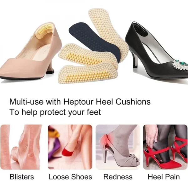 Pack Of_3 Silicone 4d Heel Liner 1 Pairs Cushions Insoles (Assorted)