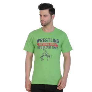 Men's Cotton Jersey Round Neck Printed Tshirt (Pale Green)