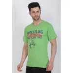 Men's Cotton Jersey Round Neck Printed Tshirt (Pale Green)