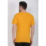 Men's Cotton Jersey Round Neck Printed Tshirt (Mustard Yellow)