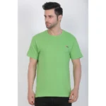 Men's Cotton Jersey Round Neck Plain Tshirt (Pale Green)