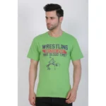 Men's Cotton Jersey Round Neck Printed Tshirt (Pale Green)