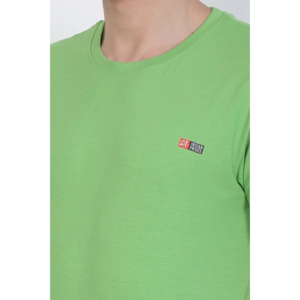 Men's Cotton Jersey Round Neck Plain Tshirt (Pale Green)