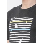 Men's Cotton Jersey Round Neck Printed Tshirt (Charcoal Melange)