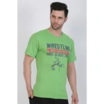 Men's Cotton Jersey Round Neck Printed Tshirt (Pale Green)