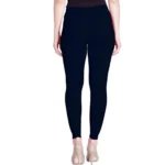 Women's Cotton Stretchable Skin Fit Ankle Length Leggings (Navy Blue)