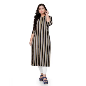 Women's Cotton Printed Straight Kurti (Multi Color)