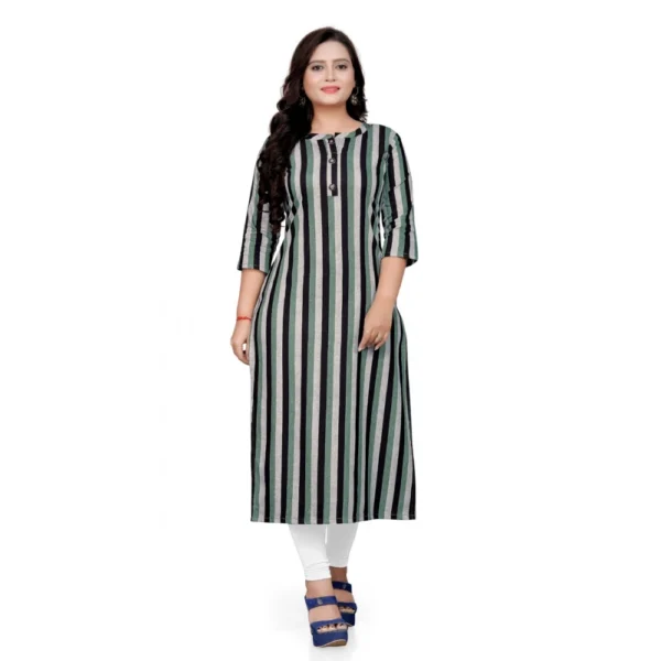 Women's Cotton Printed Straight Kurti (Multi Color)