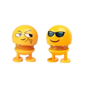 4 Pcs Set_Moving Head Smiley Spring Doll (Yellow)
