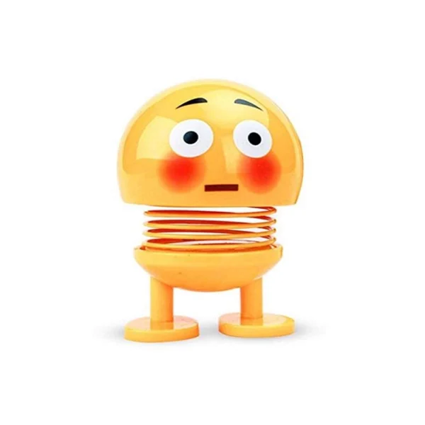 4 Pcs Set_Moving Head Smiley Spring Doll (Yellow)