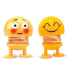 4 Pcs Set_Moving Head Smiley Spring Doll (Yellow)