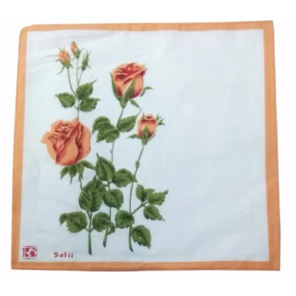 Pack Of_12 Flower Fashion Small Size Handkerchiefs (Color: Assorted)