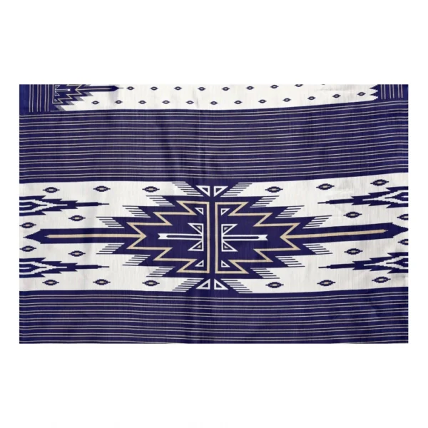 Women's Art Silk Printed Saree With Unstitched Blouse (Navy Blue, 5-6 Mtrs)