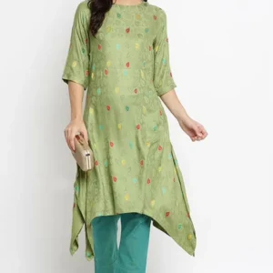 Green Rayon Kurta