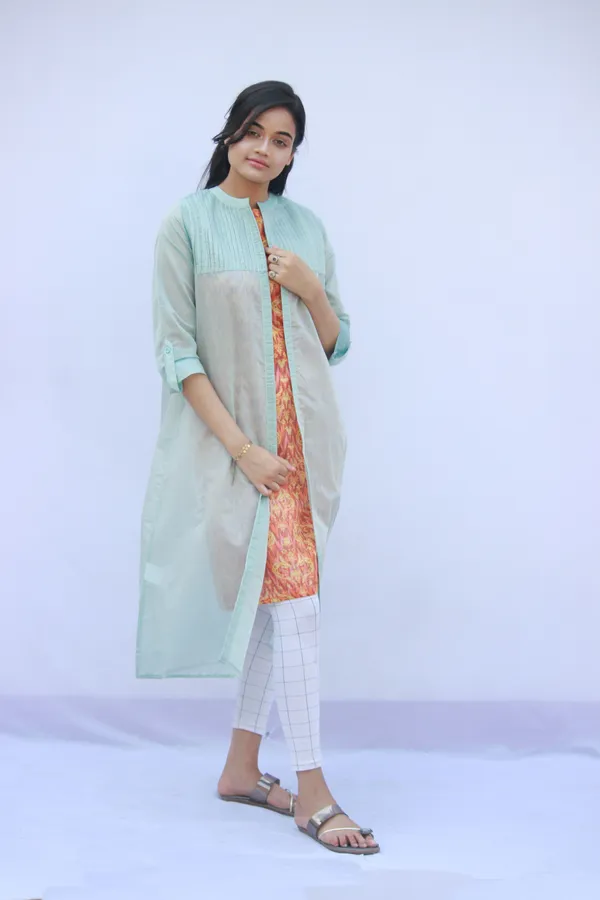 Chanderi Kurta with Jacket set