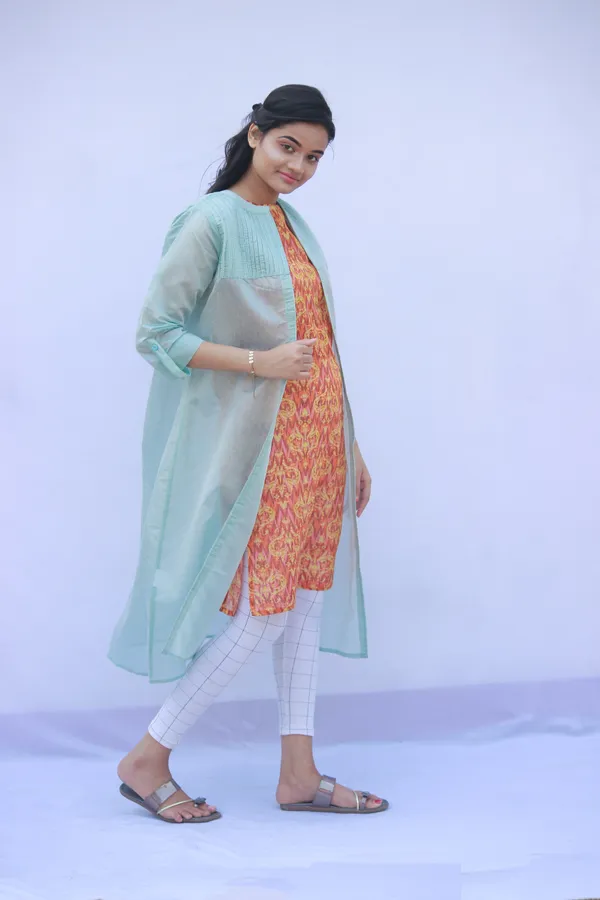 Chanderi Kurta with Jacket set