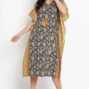 Yellow Cotton kaftan
