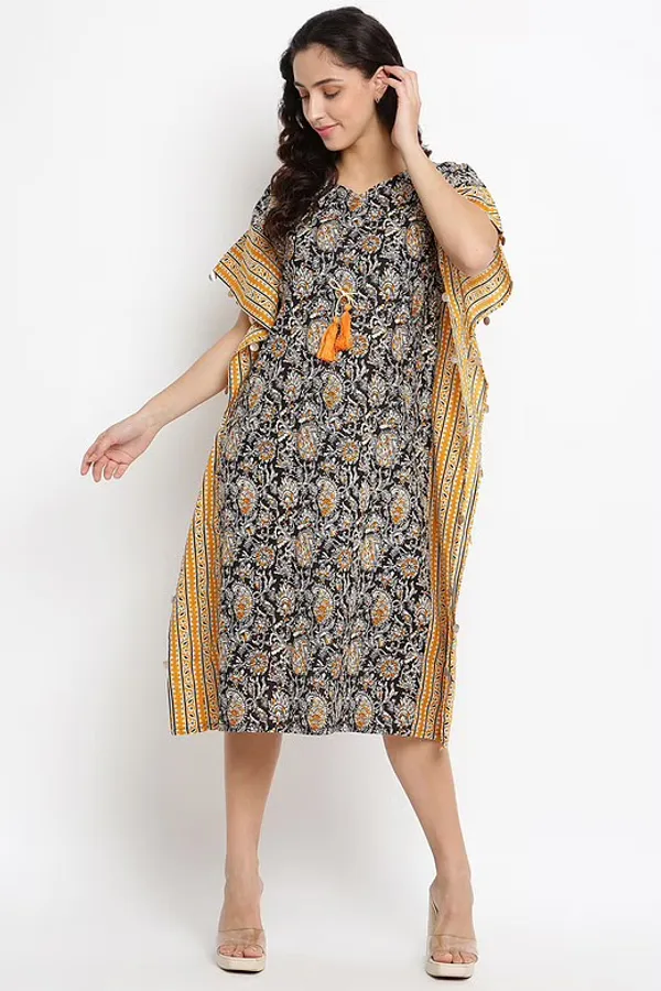 Yellow Cotton kaftan