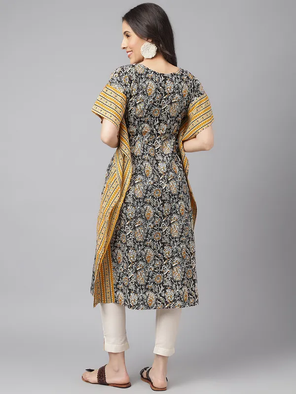 Yellow Cotton kaftan