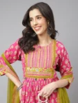 Cotton Kurta With Trouser And Dupatta