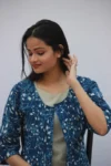 Indigo Print Cotton slub Kurta