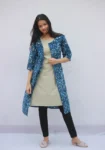 Indigo Print Cotton slub Kurta