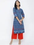 Blue Indigo Print Cotton Kurta