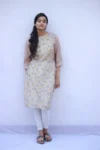 Pink Chanderi Raglaan Sleeves Pink Kurta