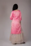 Pink Foil Print Manipuri Silk Kurta