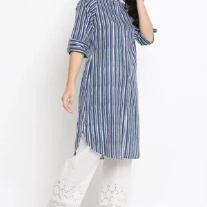 Blue Dyed Cotton kurta