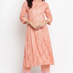 Pink Rayon Kurta Set