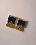 Rainvas Black earrings with golden bottom