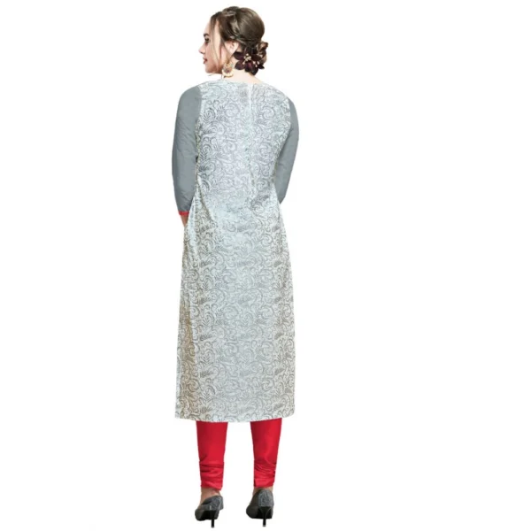 Women's Cotton Unstitched Salwar-Suit Material With Dupatta (Ash , 2-2.5mtrs)