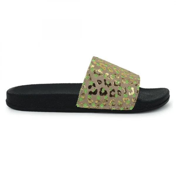 Women Beige Color Synthetic Material Casual Sliders