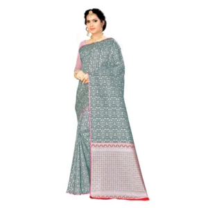Women's Banarasi silk Saree with Blouse (Multi, 5-6mtr)