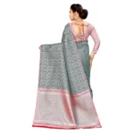Women's Banarasi silk Saree with Blouse (Multi, 5-6mtr)