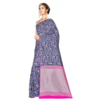 Women's Banarasi silk Saree with Blouse (Royal blue, 5-6mtr)