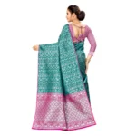 Women's Banarasi silk Saree with Blouse (Multi, 5-6mtr)