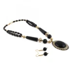Black Color Designer Tibetan Style Beads Necklace