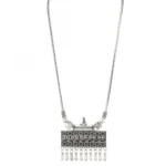 Oxidized Silver Boho Necklace